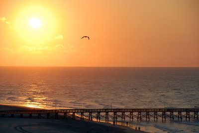 Early morning over Pier at North Myrtle Beach, SC