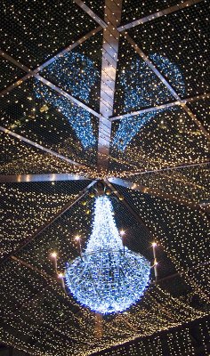 Christmas lights at shopping street