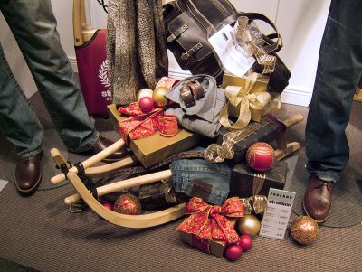 Christmas decoration in a shop window