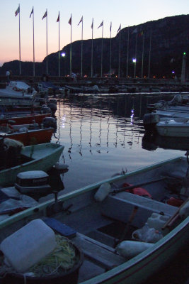 Harbour of Garda at dusk