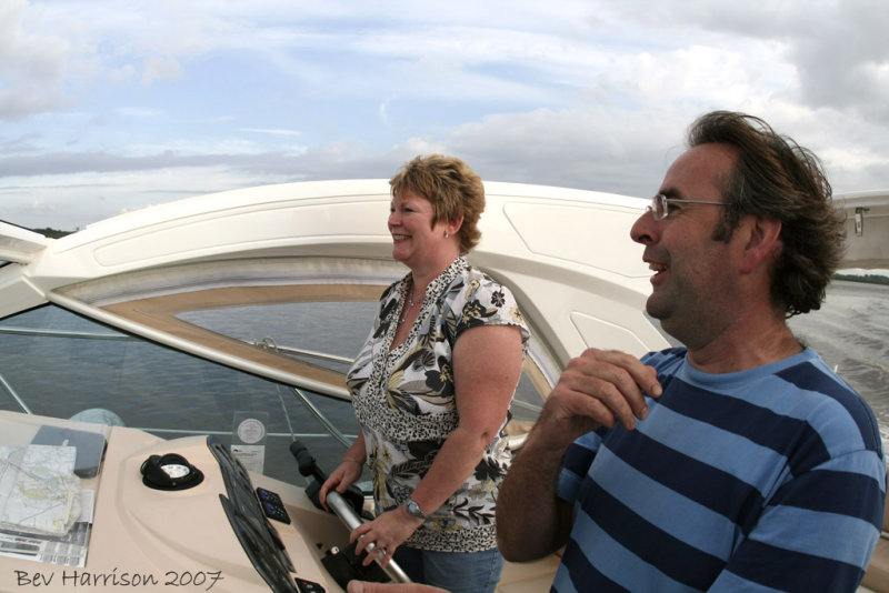 at the helm....