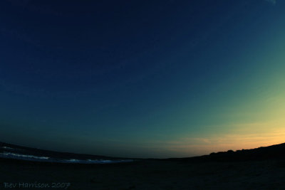 sunset over the north sea at walberswick