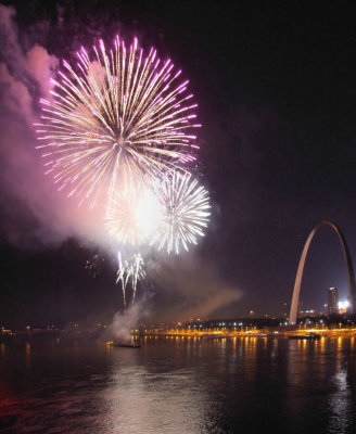 2007 Fireworks Show in St. Louis, Missouri                  July 4, 2007