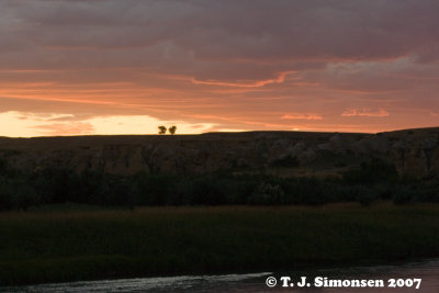 Sunset at Milk River - 2