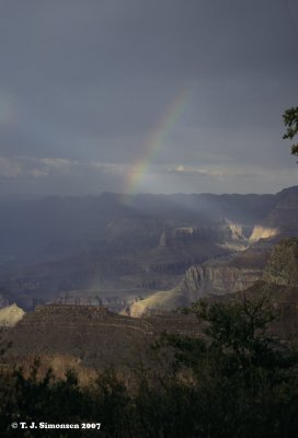 Rainbow in Grand Canyon