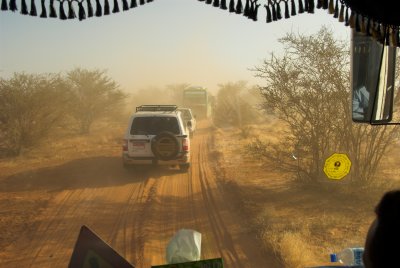 Taking a coach through the desert.....