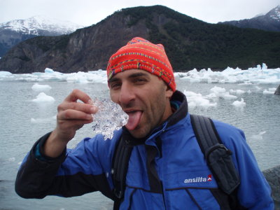 Eating glacier Ice