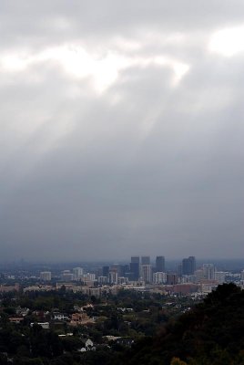 Westwood from the Getty on a cloudy day