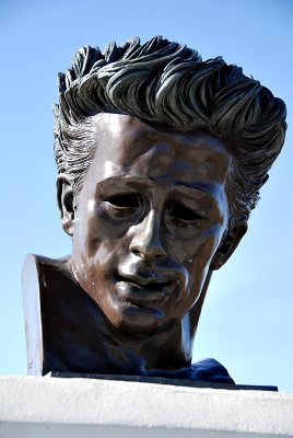 Bust of James Dean - Rebel Without a Cause was filmed here