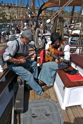Musicians aboard the Exy Johnson