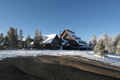 Old Faithful Inn is closed during the winter season