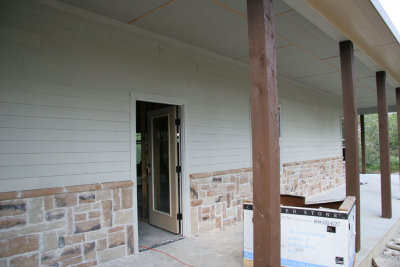 Stone with trim pieces