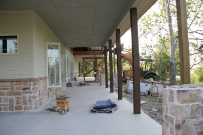 Front porch and one of the corner columns