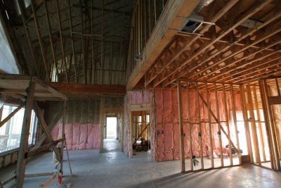 We installed sound insulation around the office and the master bedroom