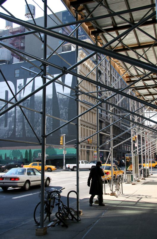 Ubiquitous Scaffolding on NYC Streets