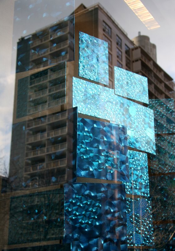 One Washington Square Village - Reflected in NYU Student Center Gallery Window