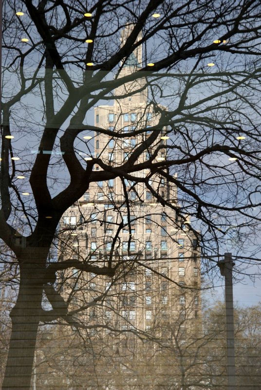 One Fifth Avenue Reflected in NYU Student Center Window