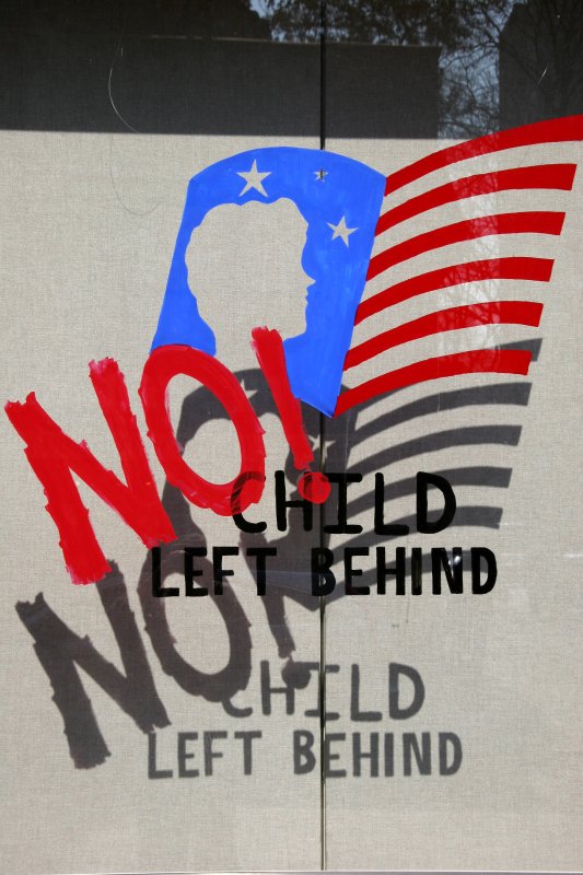 NO! Child Left Behind - NYU Student Center Window