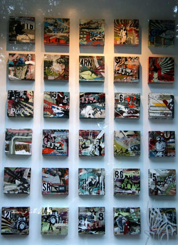 Painting Boxes - NYU Gallery Window with Park Reflection
