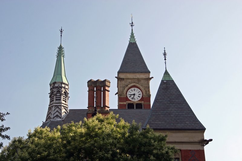 Jefferson Market Court House & Scholar Tree in Bloom