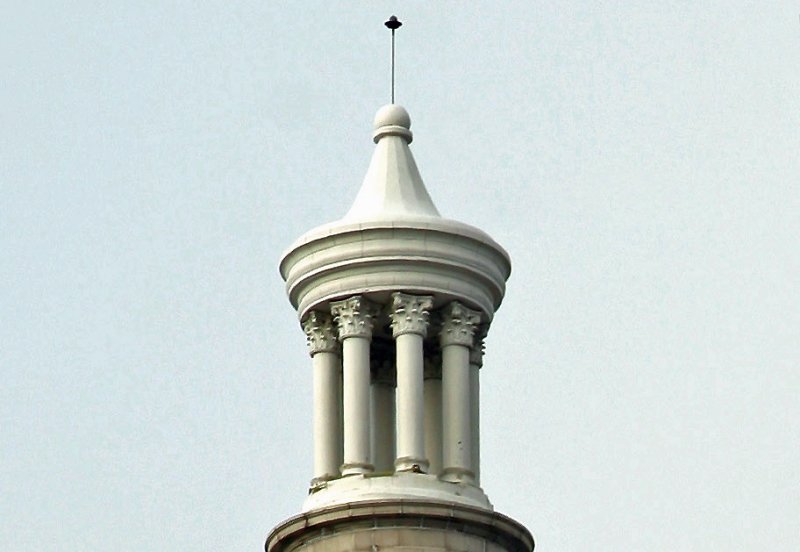 Old Police Headquarters Finial - View from Mulberry Street