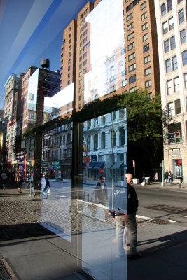 Window Reflection of Broadway at Bond Street
