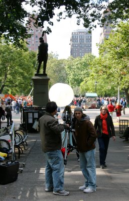 NYU Student & Will Smith Film Crews