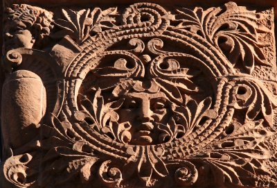 Terracotta Queen with a Cherub - Building Portal Carving