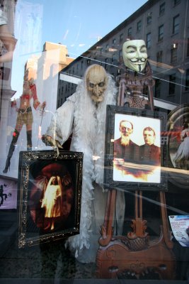 Village Ghouls - NY Costume Store Window with Street Reflections