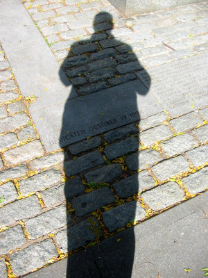 Photographing Mayor LaGuardia's Statue