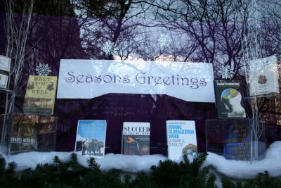 NYU Professional Bookstore Window - Season's Greetings