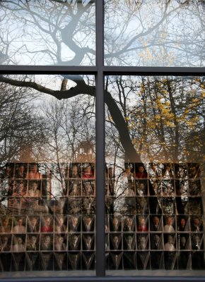 Photo Portraits - NYU Gallery Window with Park Reflection
