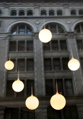 NYU Business School Lights & Window Reflections