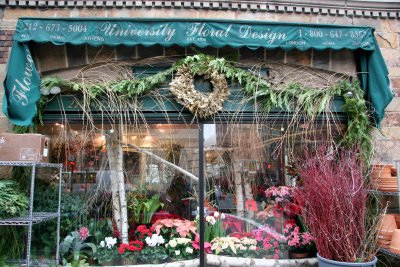 University Floral Design Store Window