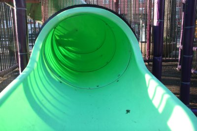 Tube Slide - Waiting for a Child Arrival