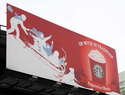 Starbuck's Season Greetings Billboard