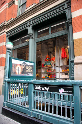 Prada Window at the Prince Street Subway Stop
