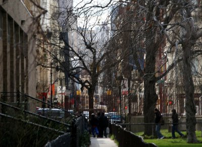 NYU Silver Tower Garden - Entrance to West Houston & Greene Street