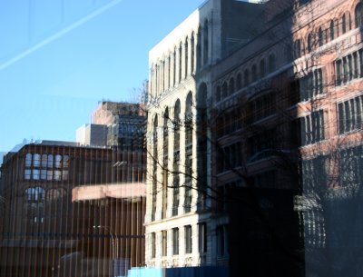 West 4th Street Reflection from NYU Business School Window