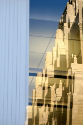 NYU General Building Reflected in Tisch Hall Window