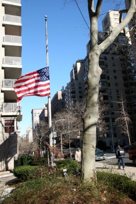 Flag at Half Mast for In Memory of President Ford at 2 Fifth Avenue