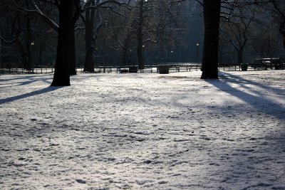 Rising Sun on a Snow Field