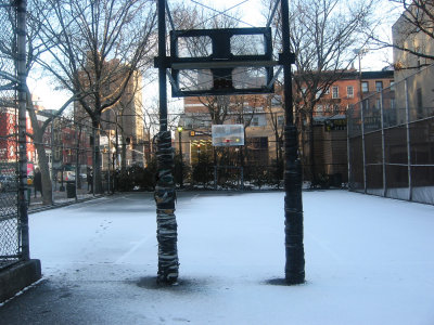 Playground in Early Morning Snow