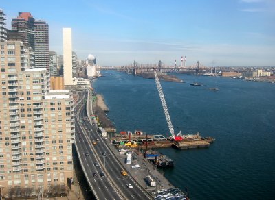 East River Drive, UN Secretariat Building & 59th Street Queens Borough Bridge