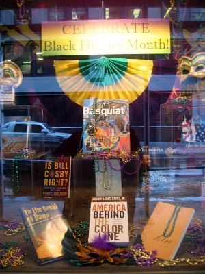 NYU Bookstore Window - Celebrate Black History Month!