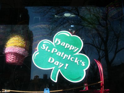 Happy St. Patrick's & Easter - Village Paper Store Window