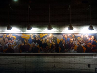 Mural of Greenwich Village Personalities at Morton Williams Supermarket