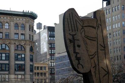 Picasso's Woman, Cable Building & Houston Street Skyline