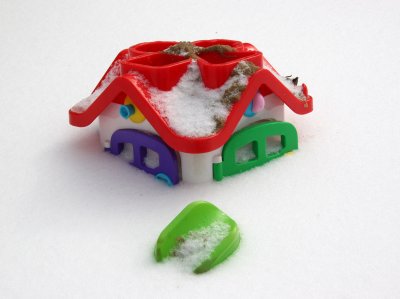 Sandpile Toy Buried in the Snow