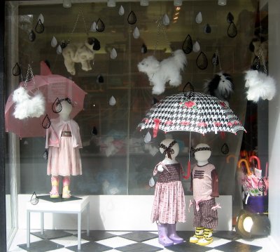 Children's Store Window - Raining Cats & Dogs